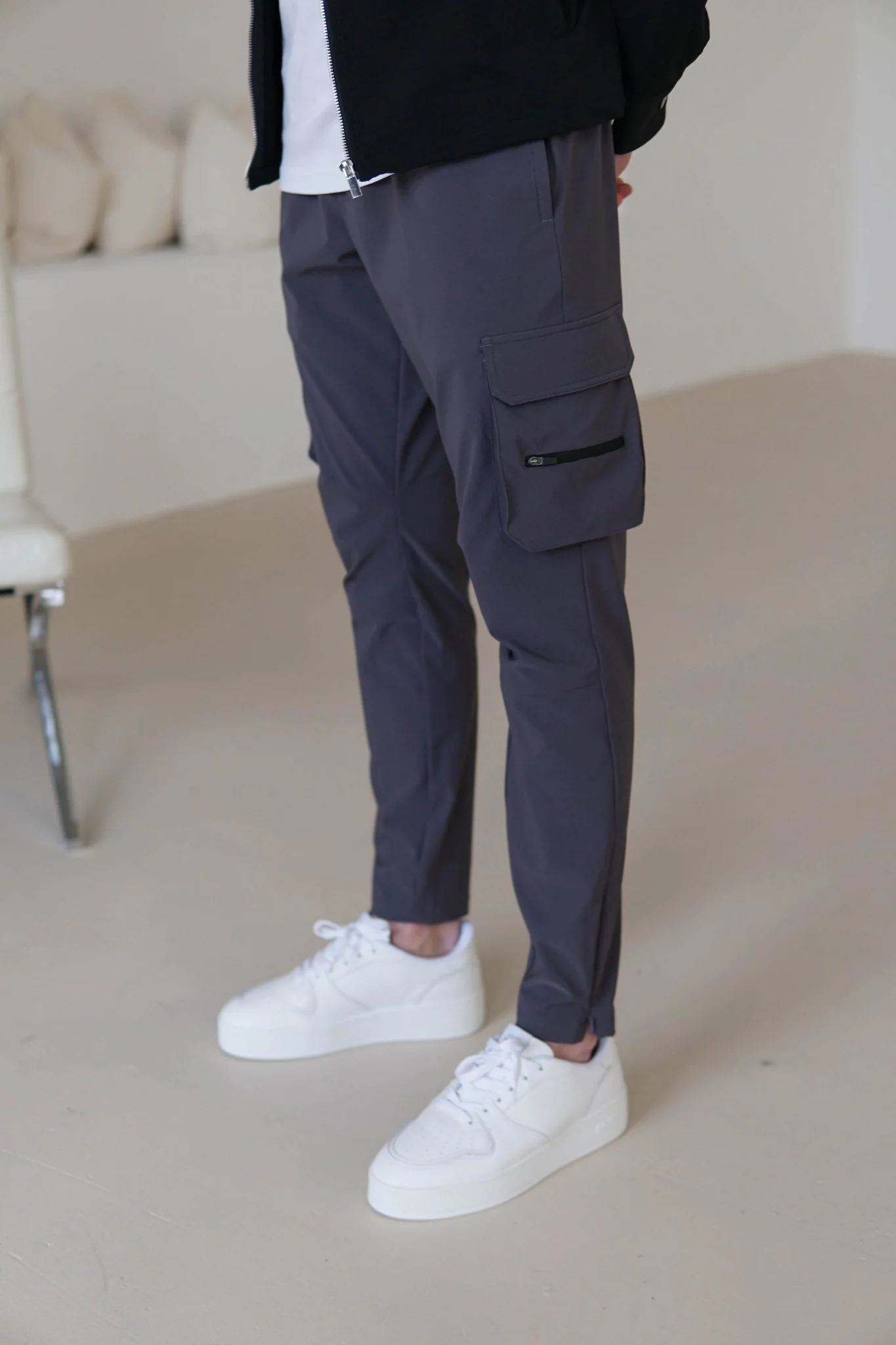 Tech Stretch Cargo Pant In Charcoal - Image 9
